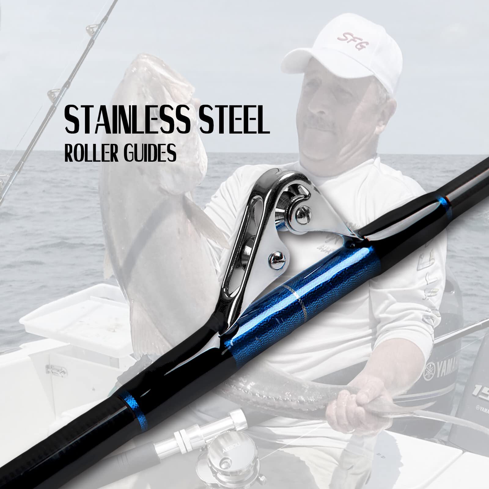 Fiblink Saltwater Offshore Heavy Trolling Fishing Rod Big Game Conventional B…
