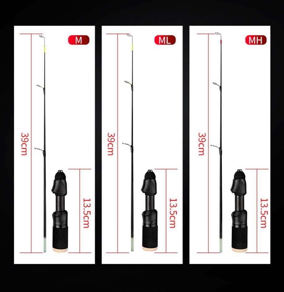 Ultra Light Short Ice Fishing Rod 1.64ft Portable Spinning Pole Winter Fishing