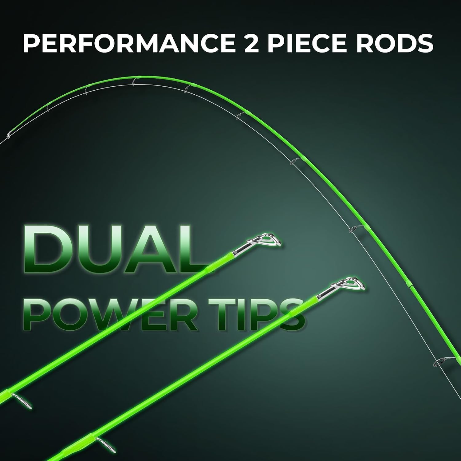 Zephyr Dual Tip Casting Rods & Spinning Fishing Rods, Lightweight Kastflex IM6 G