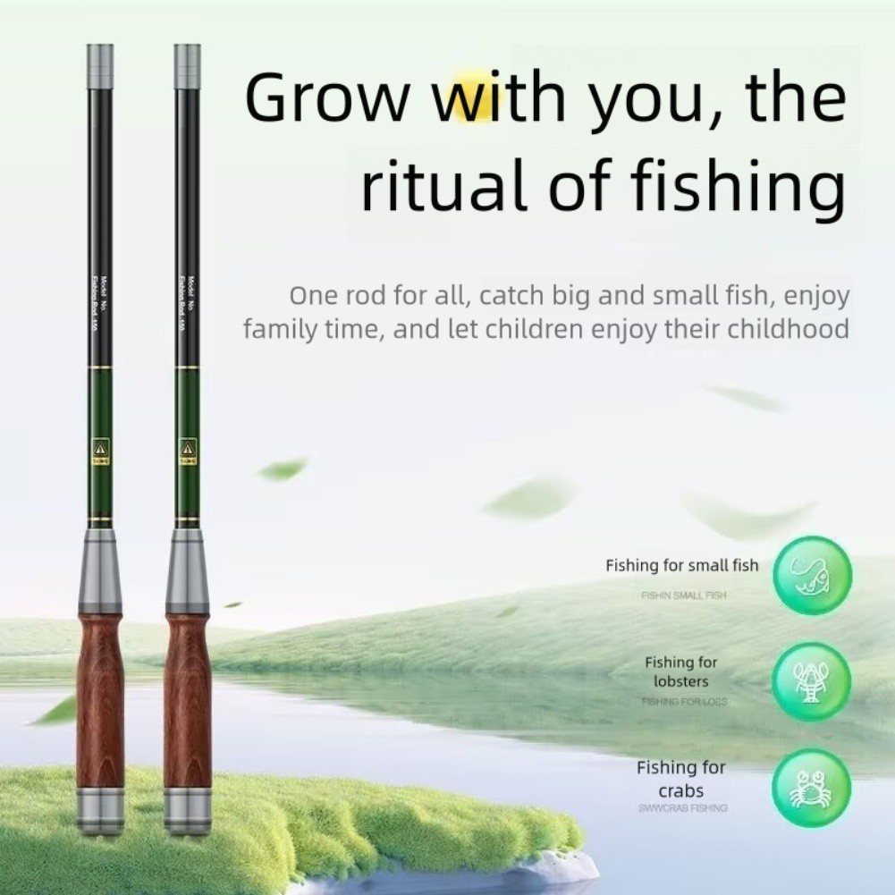 Ultralight Stream Fishing Rod Carbon Fiber Portable with Palm Fit Handle