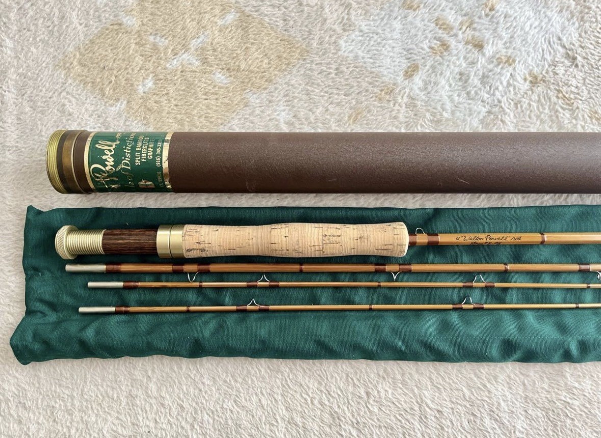 Powell Semi-hollow bamboo 7’6″ #3-5 3pc Fly Rod Free shipping DDP