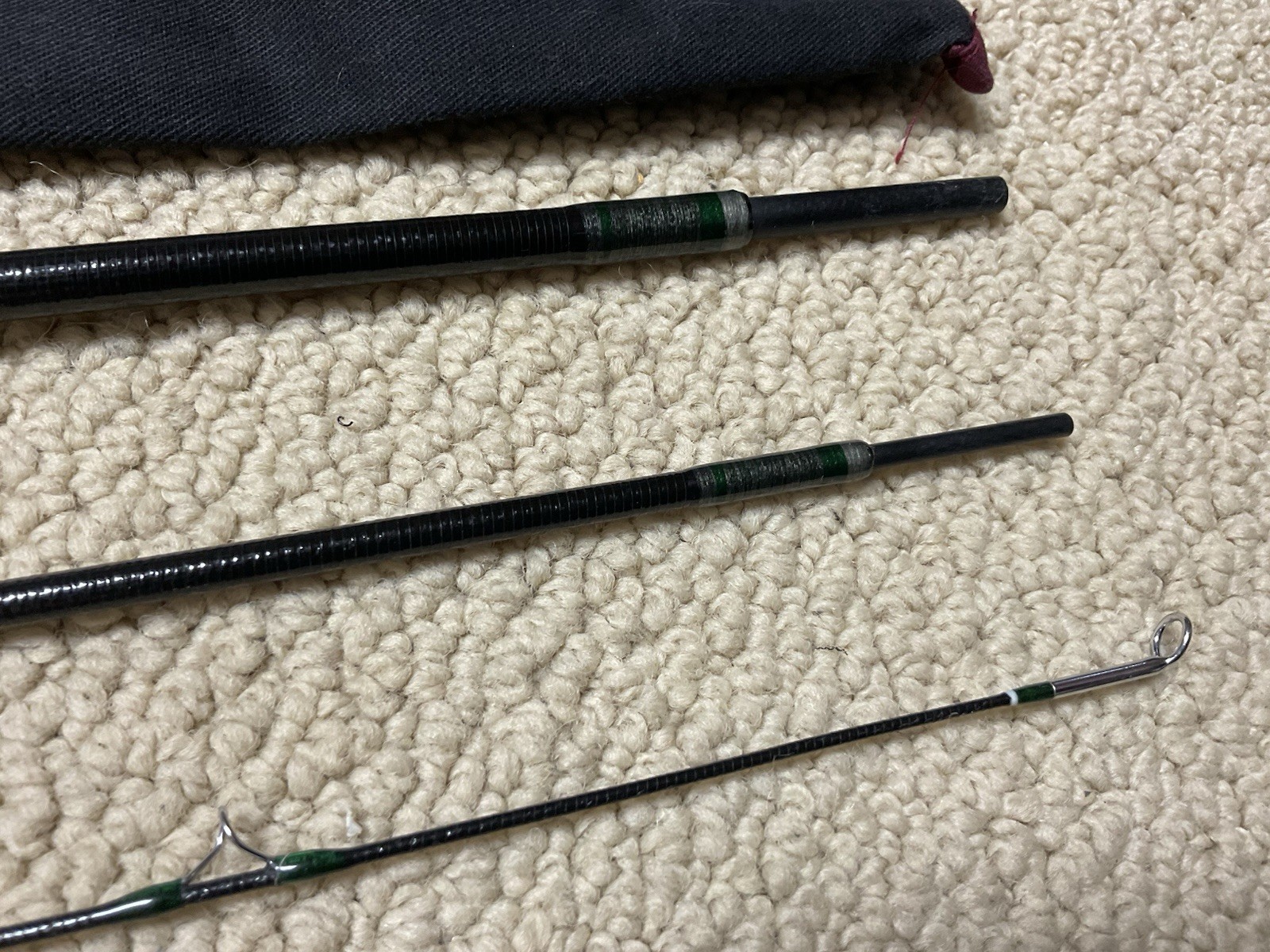 Vintage Scott F703/3 Fly Rod 7′ 3wt 3pc Black Fiberglass Telluride **NICE**