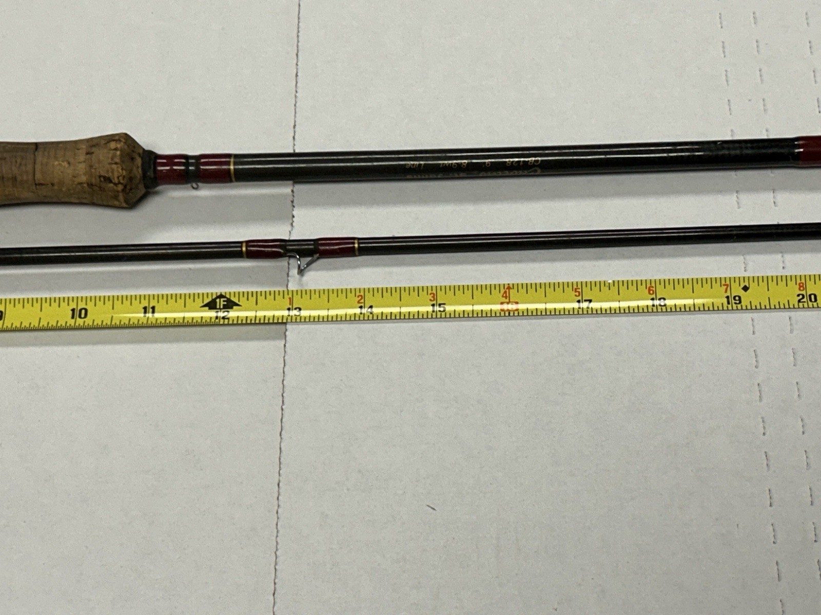 Cabelas St. Johns 9′ Fly Fishing Rod Model CB-128 with Sock 8-9 Wt Two Piece