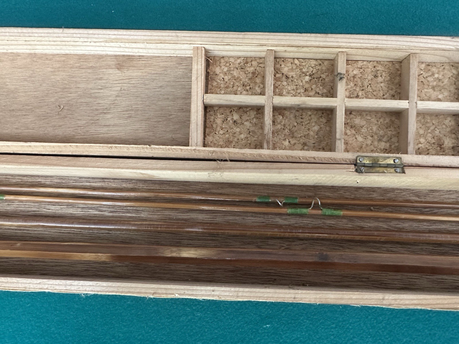 Vintage Japanese Fly Fishing Pole Wooden Split Bamboo Rod TOKYO Champion W/Box