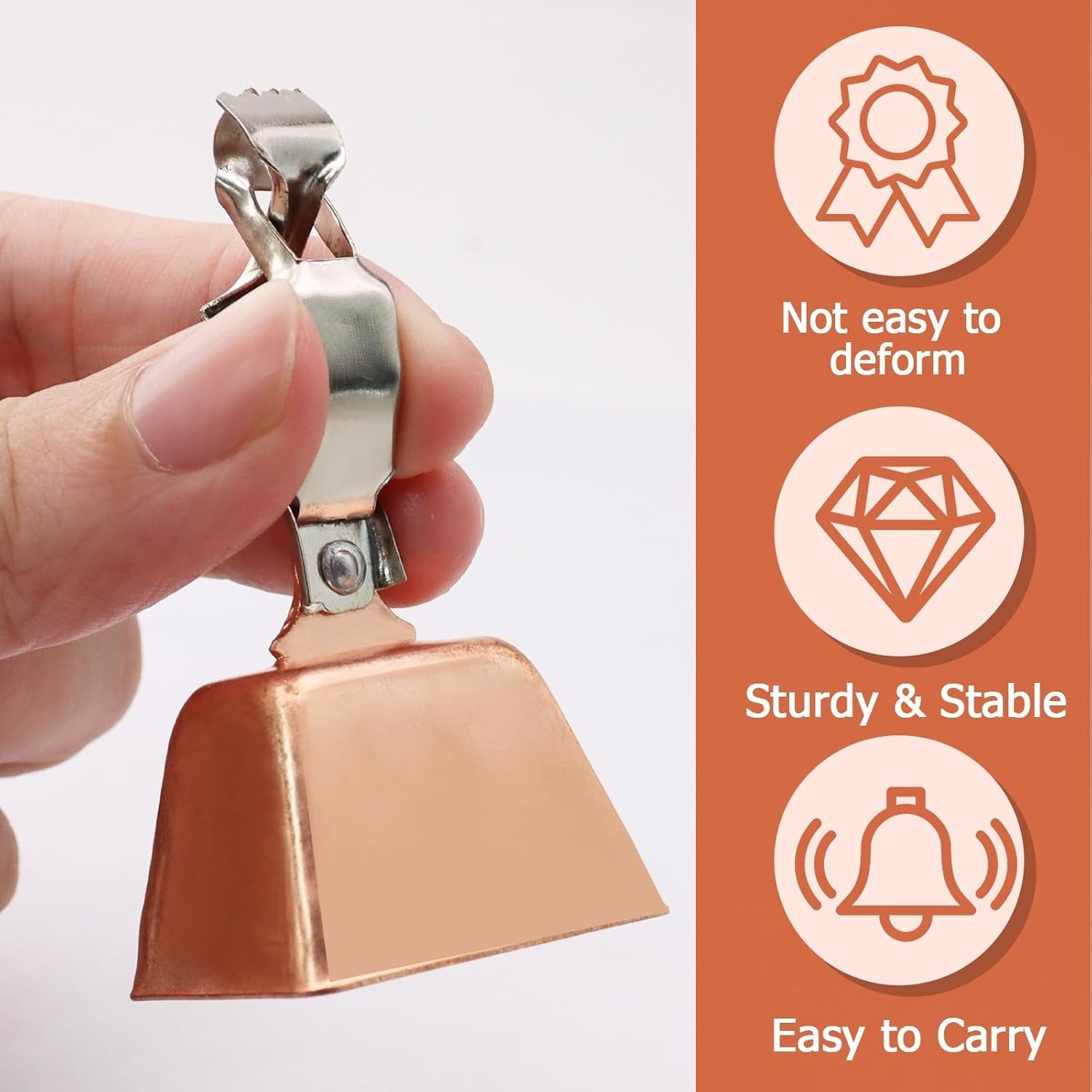 Biaungdo 20 Pcs Fishing Bells for Rods, Fishing Pole Catfish Bells Copper Color