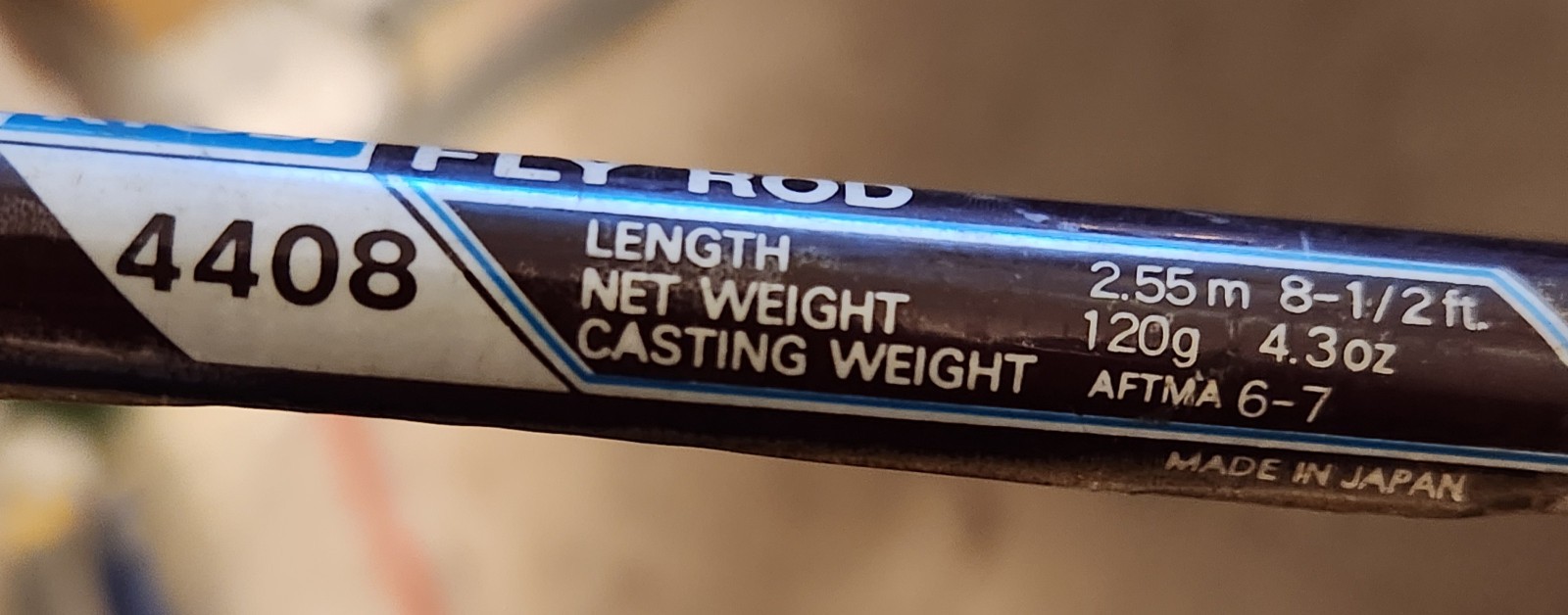 RYOBI 4408 Fly Fishing Rod 8.5 ft 2-Piece + Aluminum Shipping Case — Lot 3518