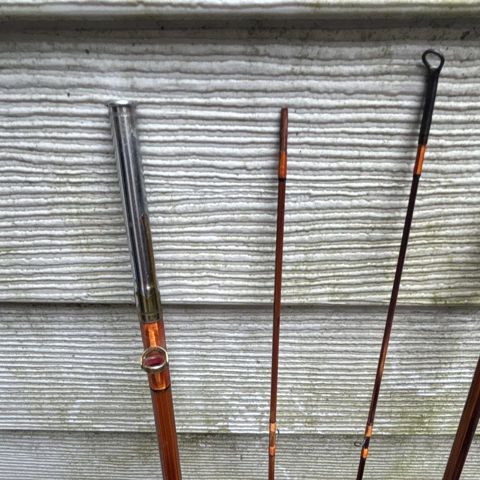 Wards Thoroughbred 9ft 4pc Split Bamboo Casting Rod never used original case