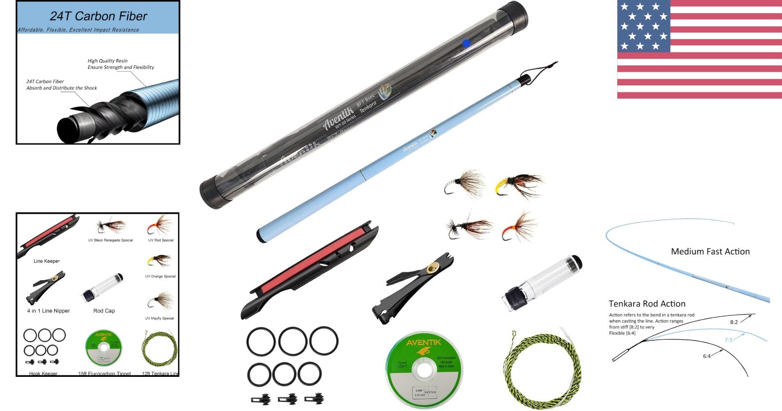 Lightweight Tenkara Fishing Rod 8ft – Easy-Cast Carbon Fiber Beginner Kit