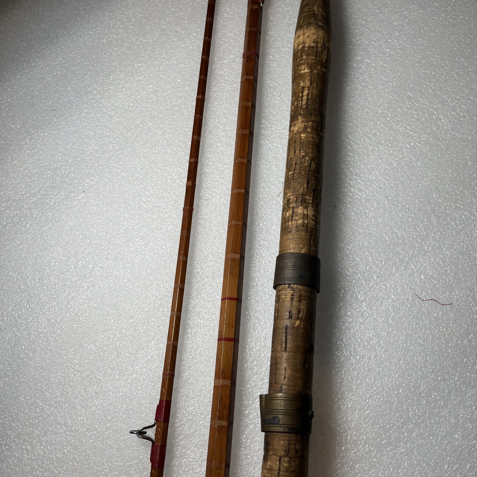 Vintage Noris Original 0211 Wood Fishing Pole 3 Sections 5’ Each Total 14’ 7”
