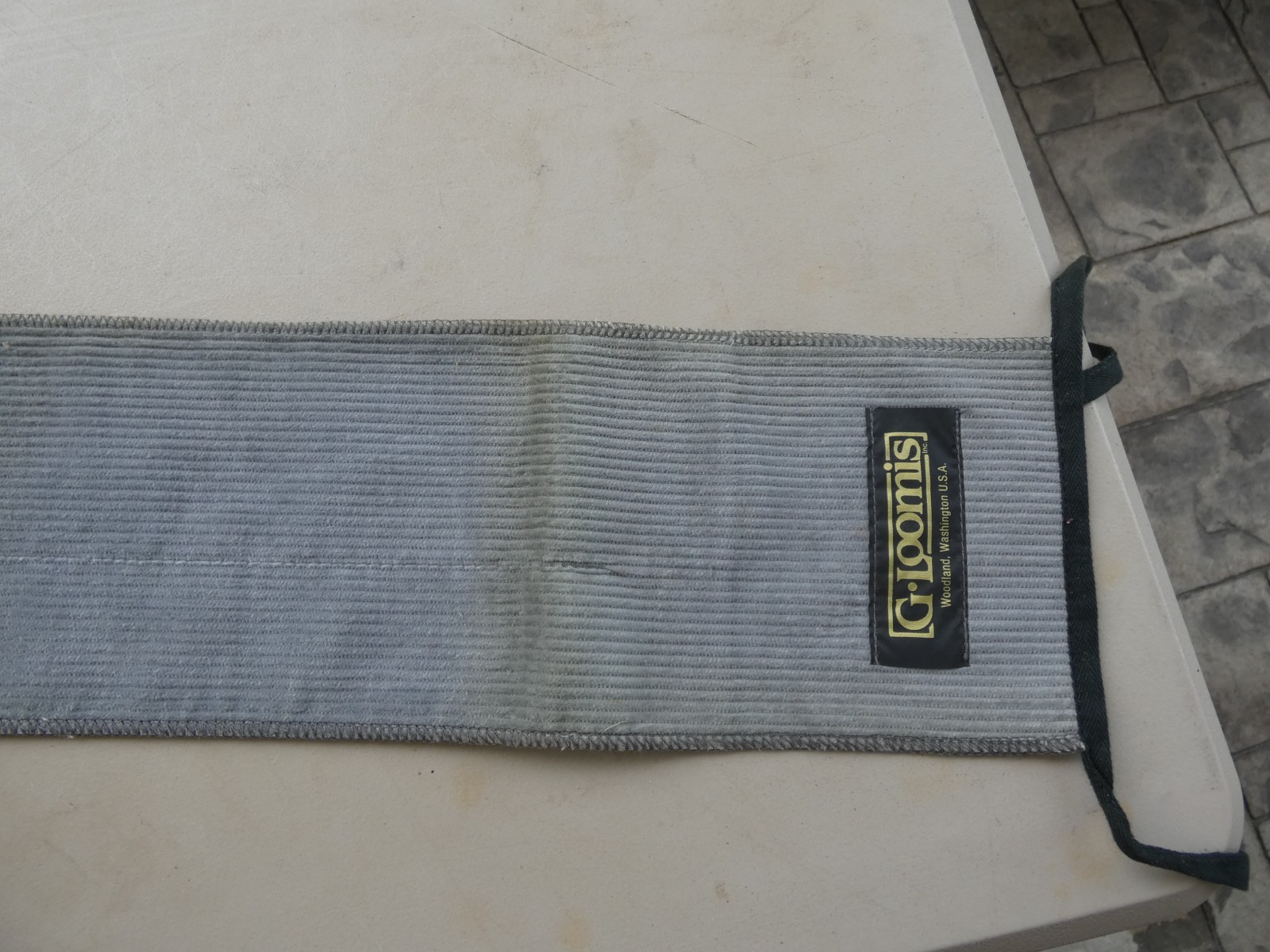 Vintage G Loomis Soft Grey Corduroy 2 Section Fishing Rod Sock Sleeve