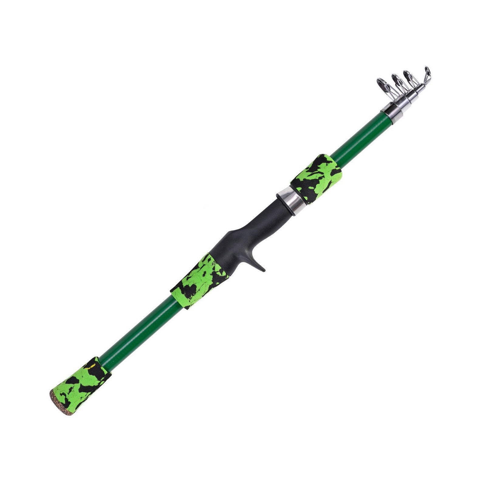 Fishing Rod Casting Rod Fiberglass Pole 1.3M/1.5M/1.8M Telescopic Portable