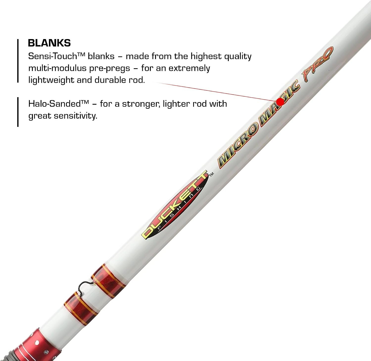 Micro Magic Pro Casting, Spinning & Crankin’ Rods, Durable, Sensitive and Balanc