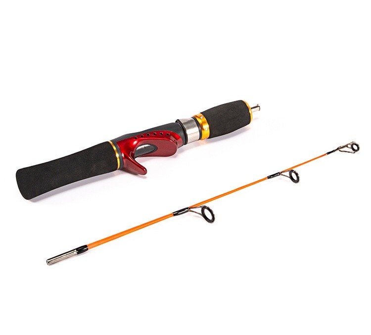 1 Pcs Ultra-short 52cm fiberglass lull shrimp rod for winter ice fishing