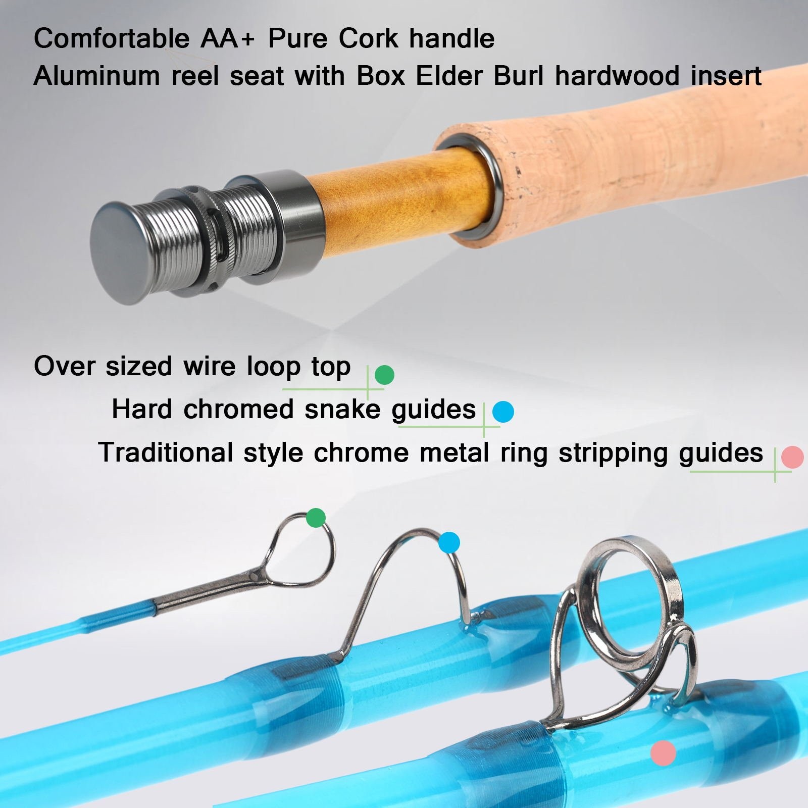 M Maximumcatch Maxcatch Fiberglass Fly Fishing Rod 3Wt/ 5Wt/ 6Wt/8Wt In