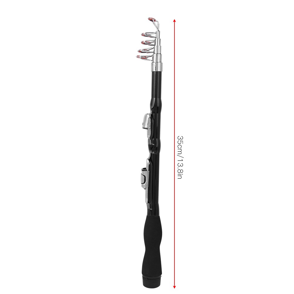 Mini Portable Fishing Rod Ultra-Short Travel Design Lightweight Glass Fiber