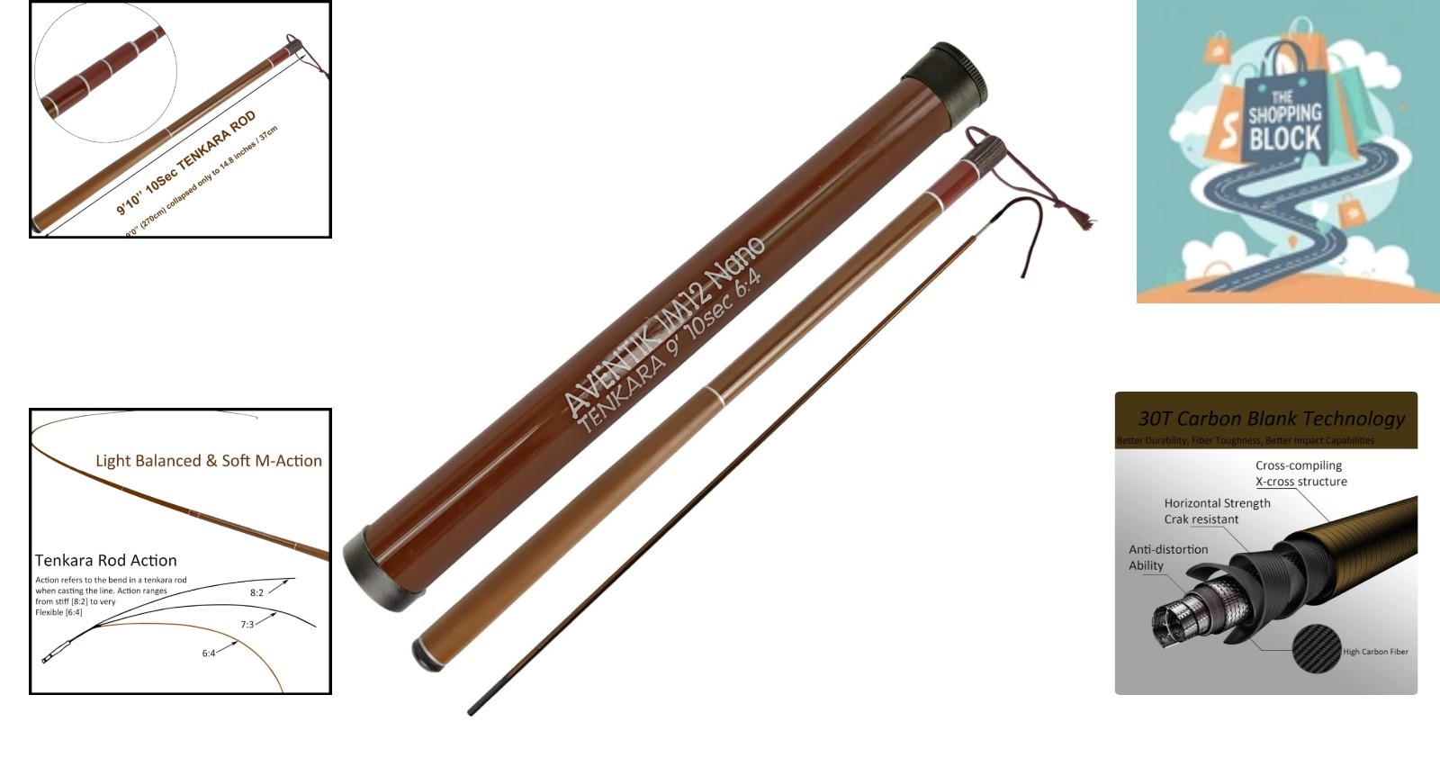 Tenkara Rod Pro IM12 Nano 6:4 Action, 9ft, Ultra-light, Complete Set