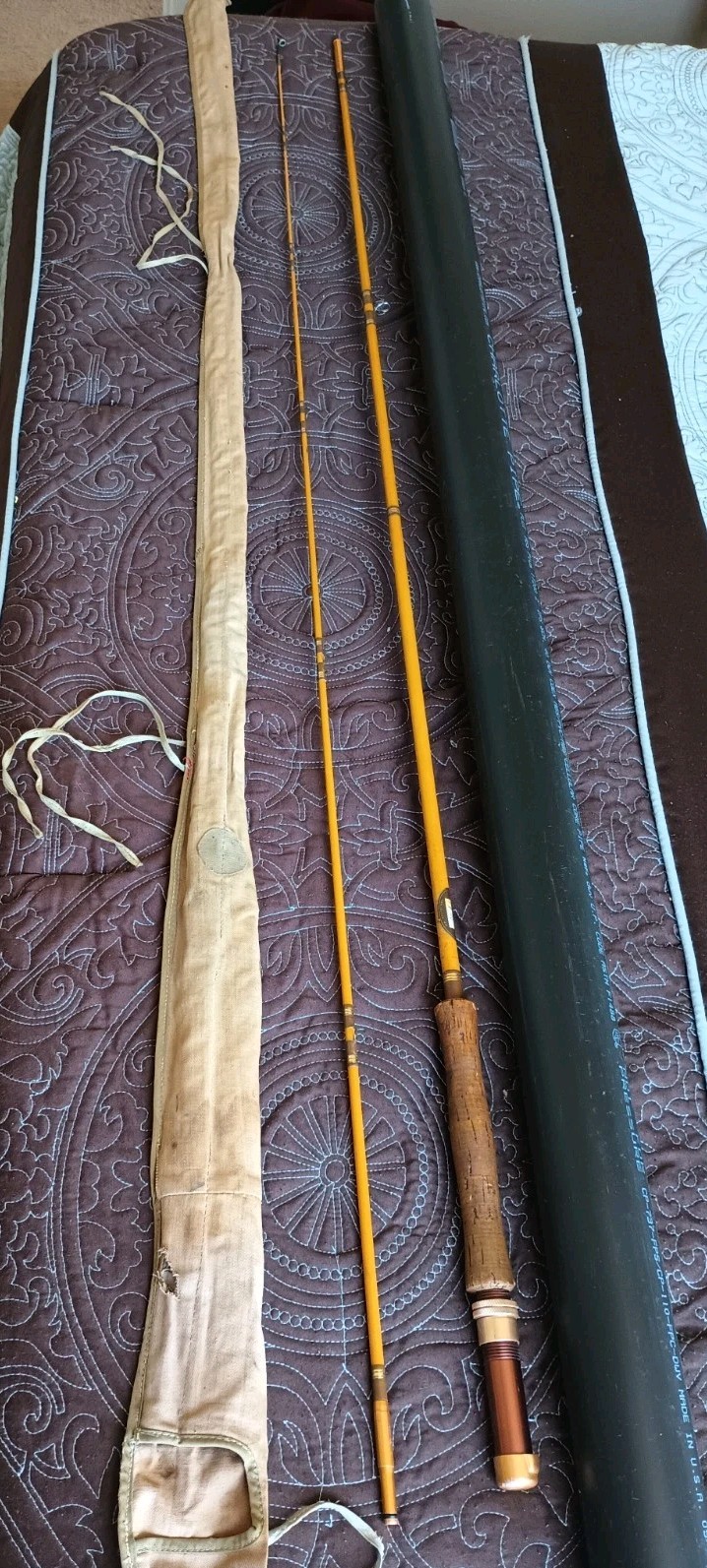 Vtg REEDER Earl MFG Co. 2-Piece Fly Rod 8’7” Made Vancouver, WA Tube & Sock