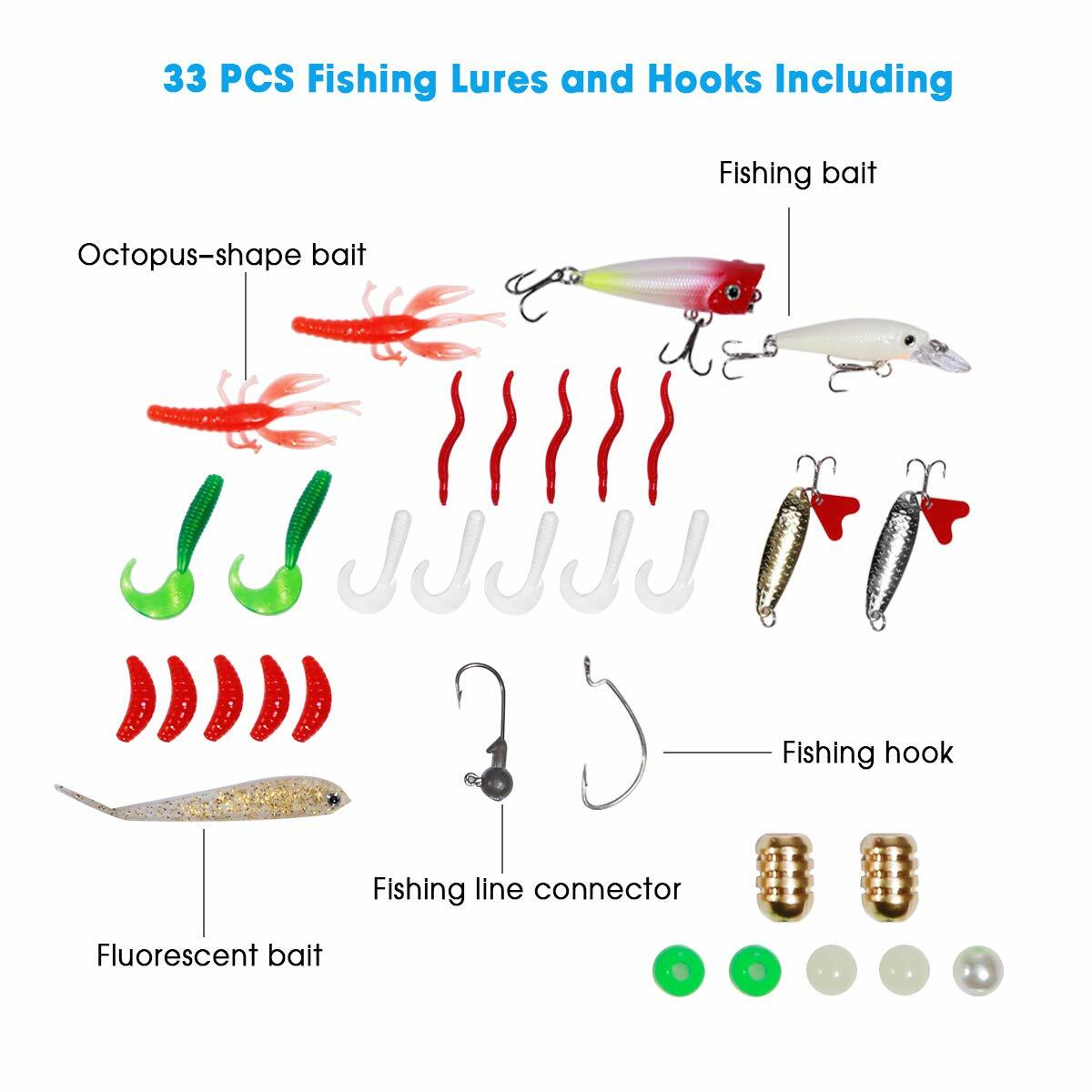 Caña de Pescar Telescópica de Fibra de Carbono y Carrete Combo Kit de Pesca