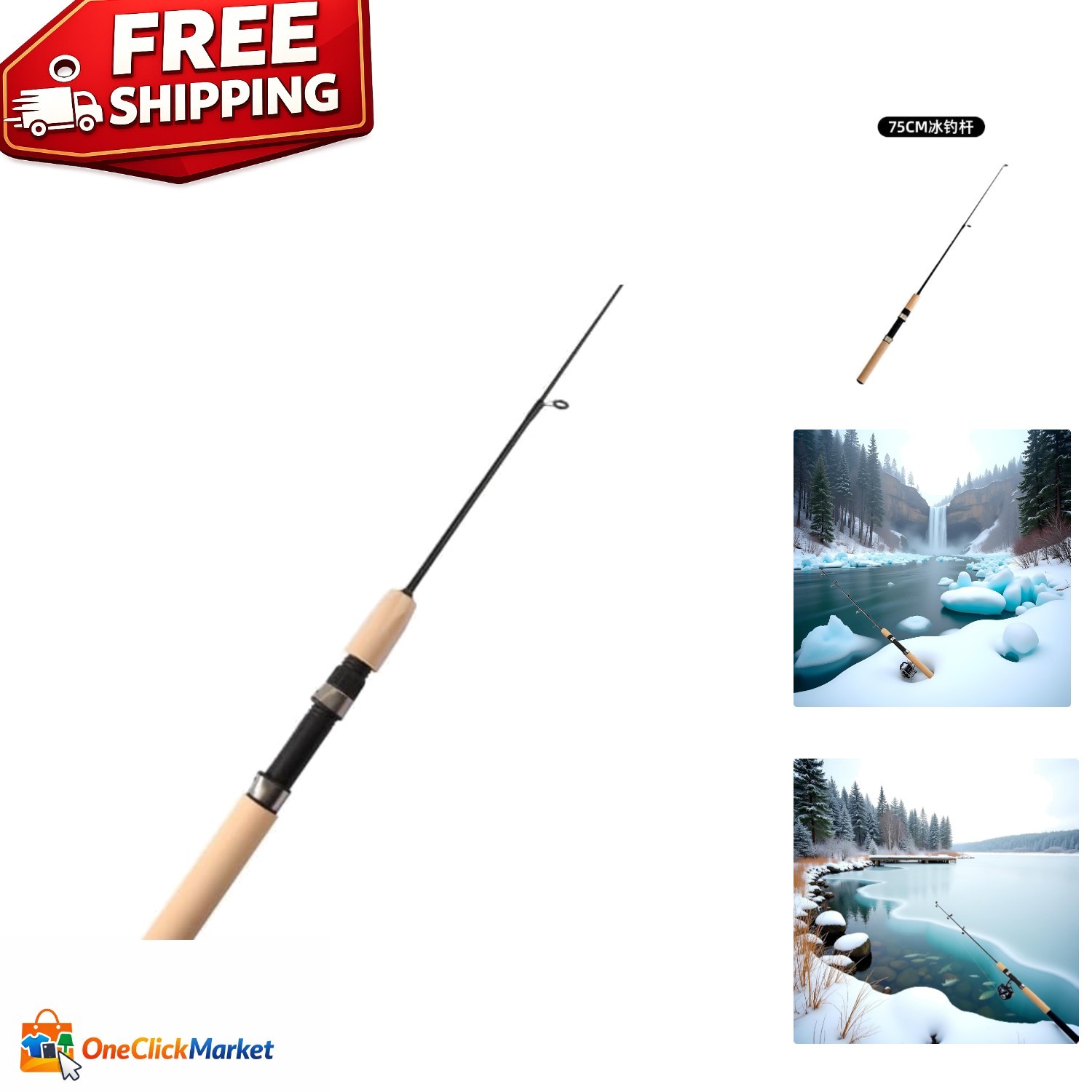 Compact 75cm Telescopic Fishing Rod for Spinning & Casting – Perfect Travel Gift