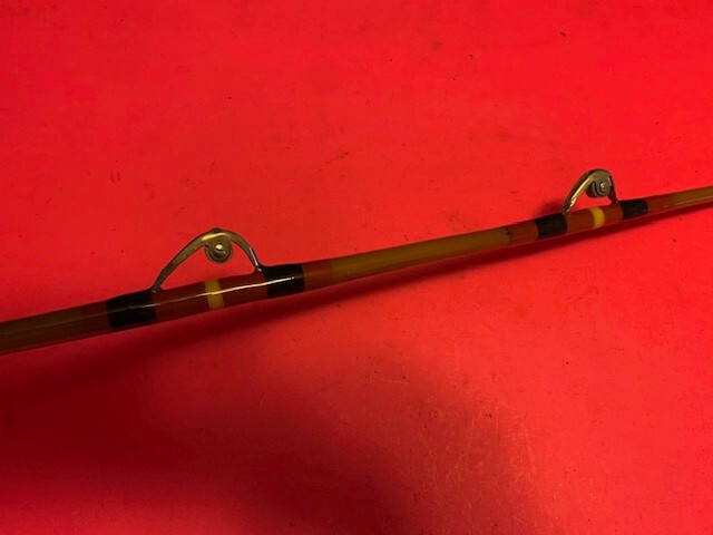 VINTAGE CUSTOM SABRE 6 FOOT 6 INCH 50 TO 100 POUND RATED TROLLING FISHING ROD