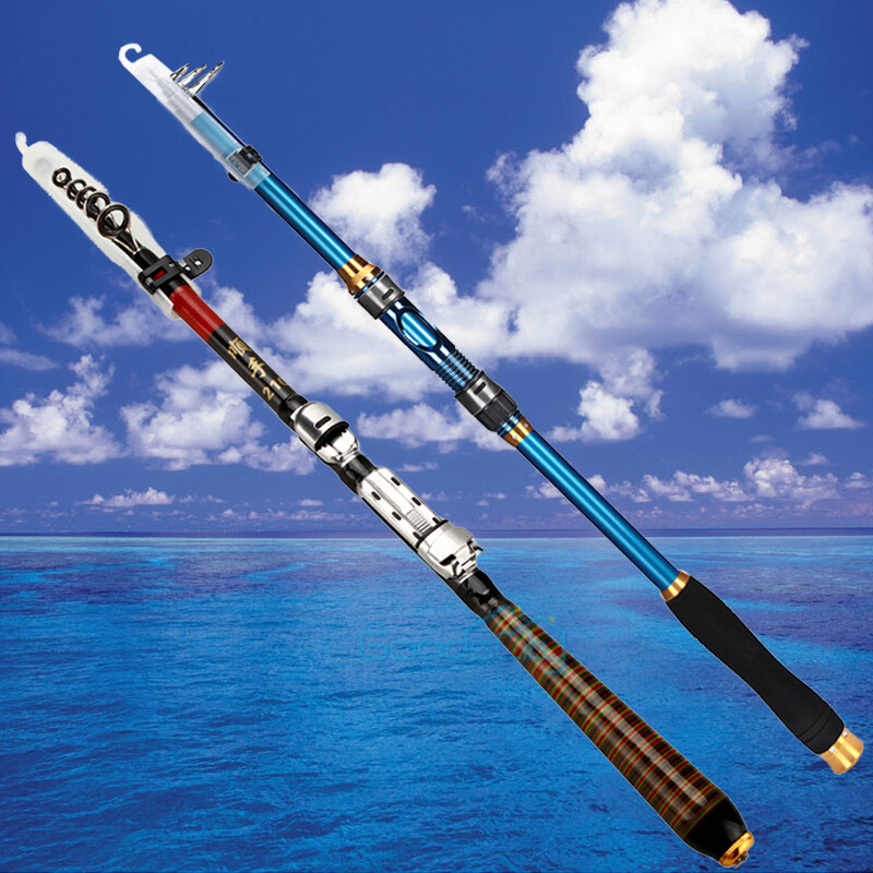 Professional 2.1M Carbon Fiber Telescopic Fishing Rod Travel Spinning Rod Pole
