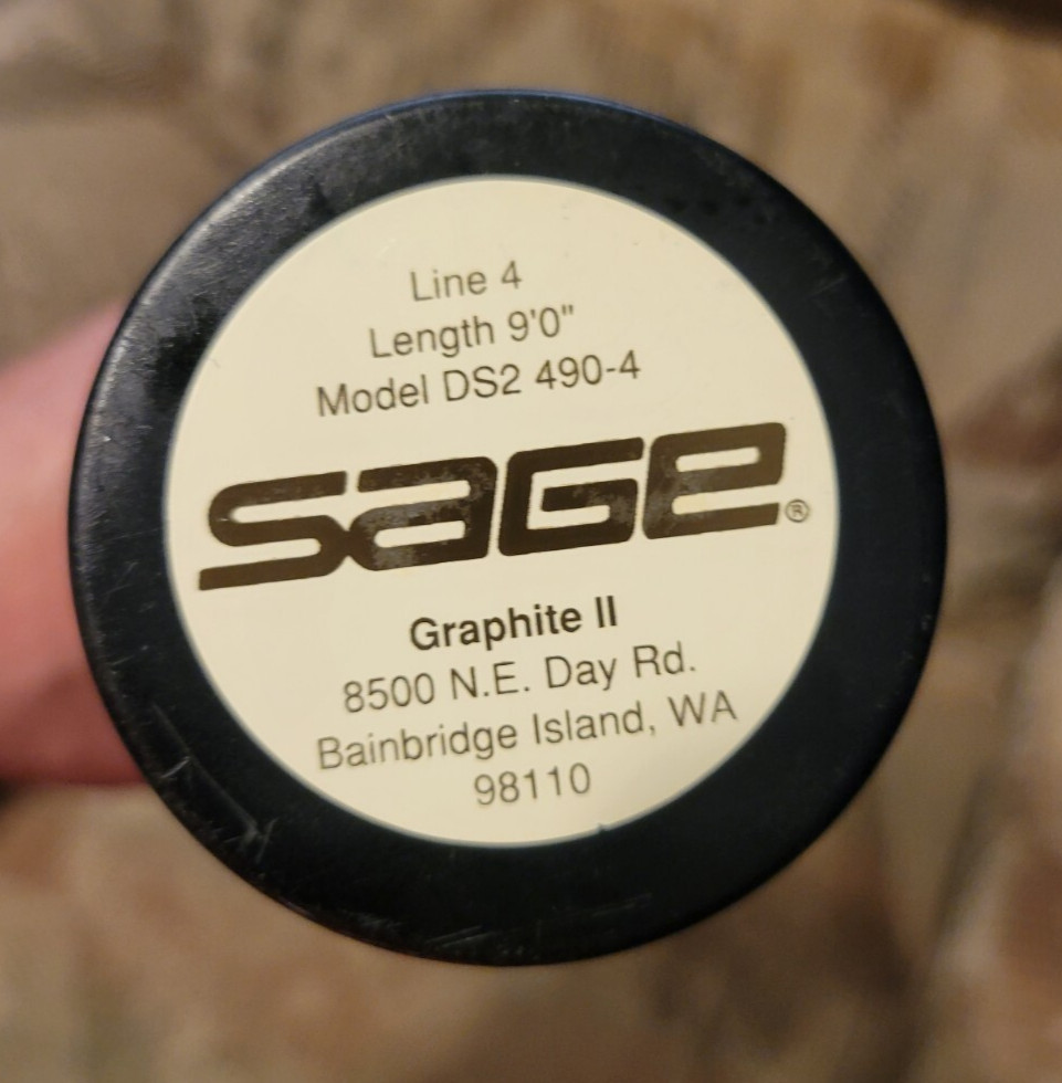 SAGE Graphite II DS2 490-4 Fly Fishing Canvas Plastic Case (TUBE CASE ONLY)
