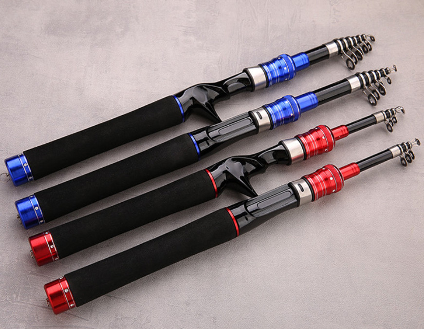 Power Telescopic Rock Fishing Rod 1.5M-2.4M Carbon Fiber Spinning Fishing Poles
