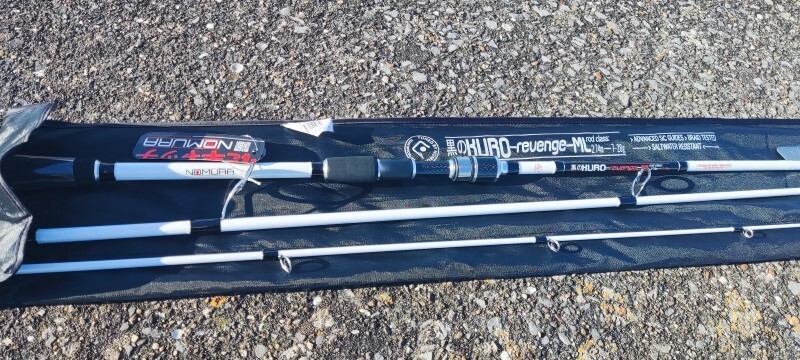 Nomura Kuro Revenge 3 Piece Lure Spin Fishing Rod 2.74m / 9ft 7-28g