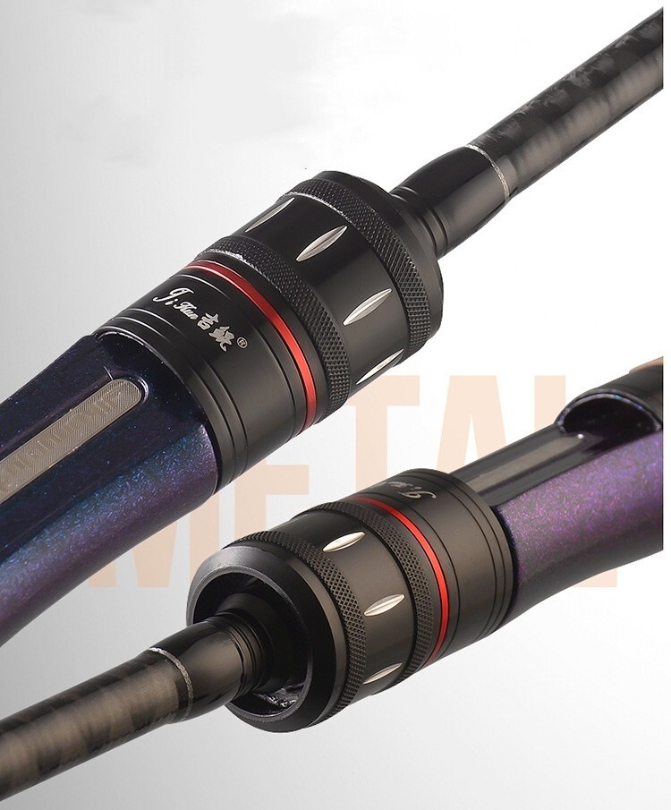 6.2FT Fishing Rods Spinning Casting Rod Carbon Fiber Rod Bass 2 Sections Fast