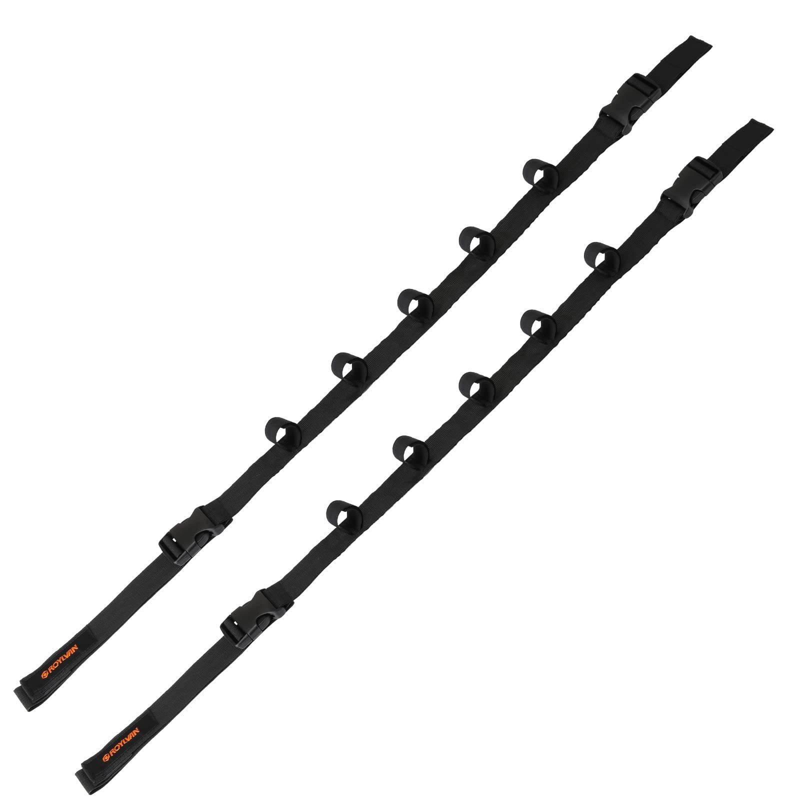 Roylvan 2 Pack Vehicle Fishing Rod Holder – Pole Car 3.8x240cm, Black