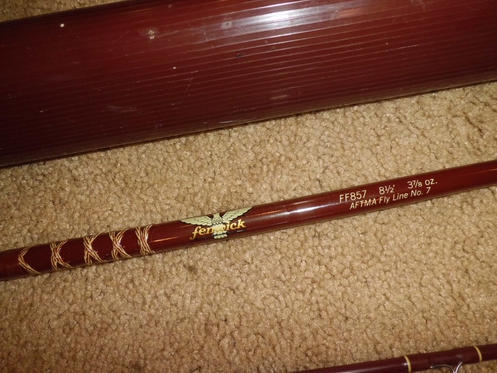 Vintage FENWICK Feralite FF857 Fly 8′ 6″ Rod made in USA- 7 wt #M185734