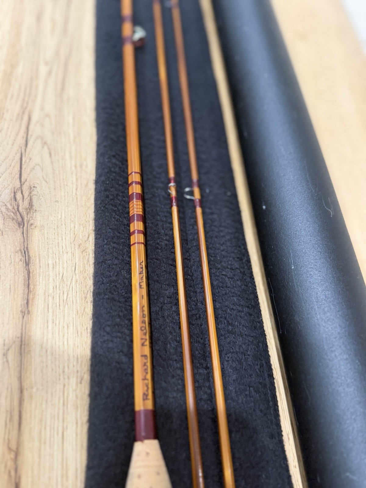 custom 7-foot, 4-weight fly rod handcrafted from Tonkin cane Richard Nelson