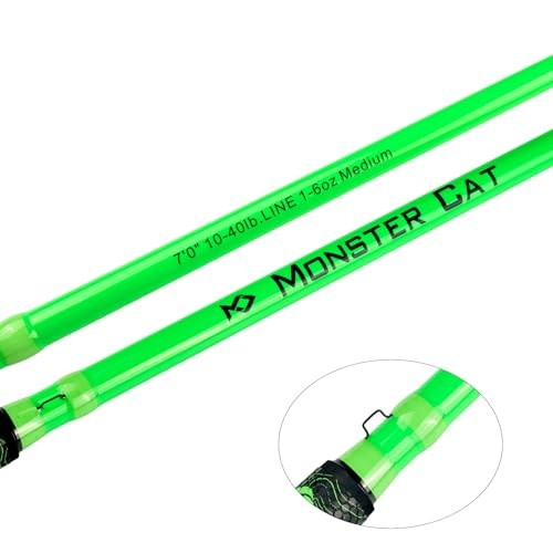 Catfish Fishing Rod – 1 Piece 7’Glow with Black Light – Monster Catfishing