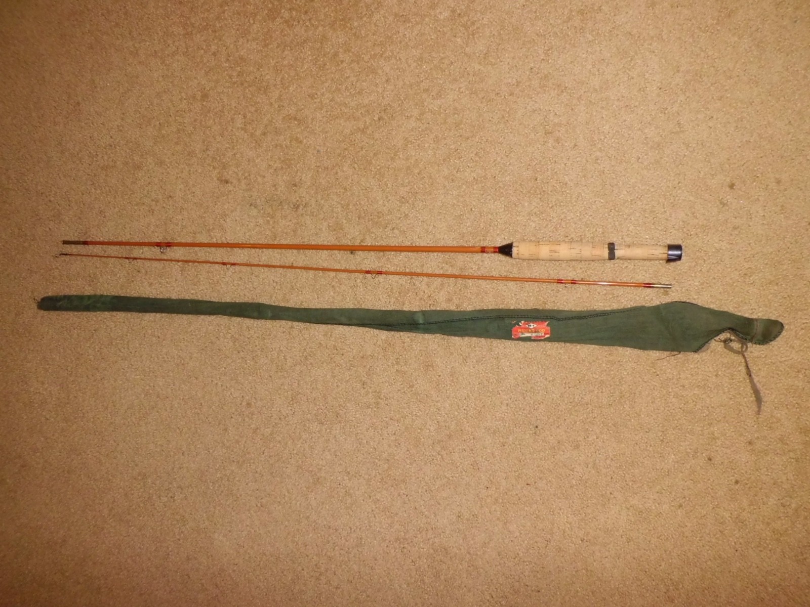 Vintage Horrocks & Ibbotson Fiberglass 3307 Fly 6’6″ Rod made in USA- MINT