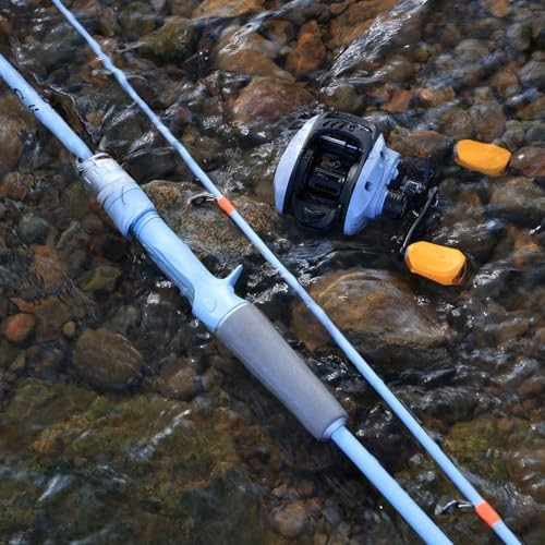 Fishing Reel Rod Combo, 24Ton Graphite Blanks 2-Piece Casting & Spinning Rod