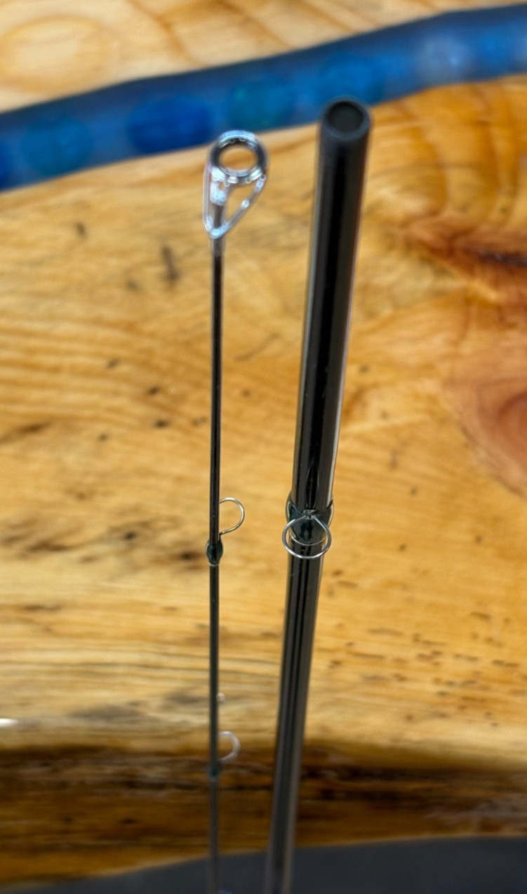 OSLER CUSTOM RODS MADE BY JAY OLSER -ABALONE SHELL INLAY-($849 NEW)