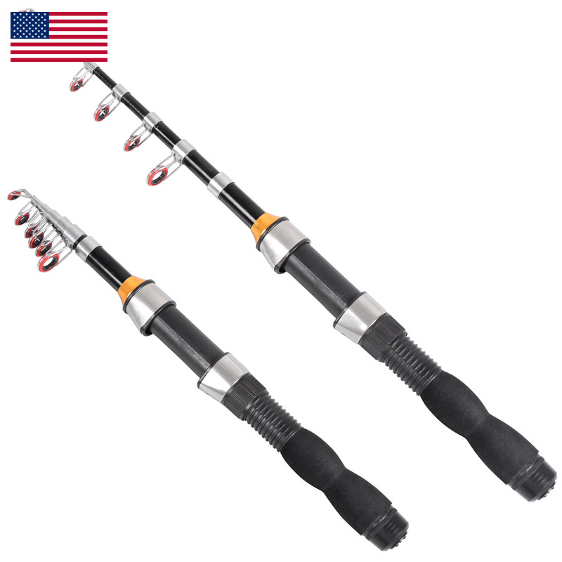 Restcloud Telescopic Collapsible Fishing Rod – Small Extendable Saltwater And