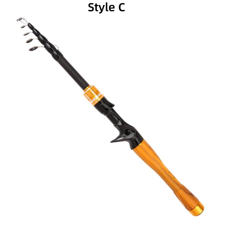 Lure Fishing Rod Carbon Fiber Ultralight Teleacopic Spinning Casting Rod Travel