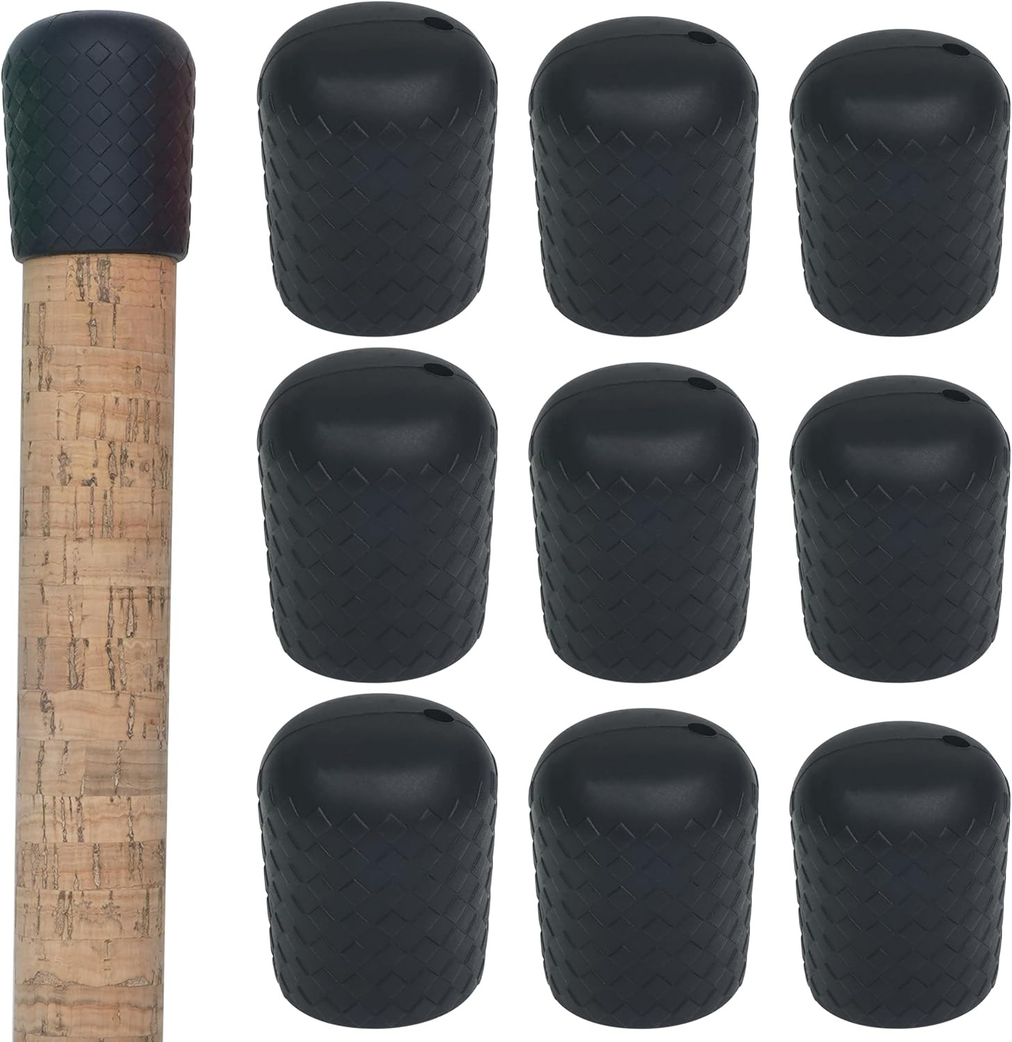 Fishing Rod Butt Cushion, Silicone Fishing Rod Butt Cap End Pole Seat Cushions P