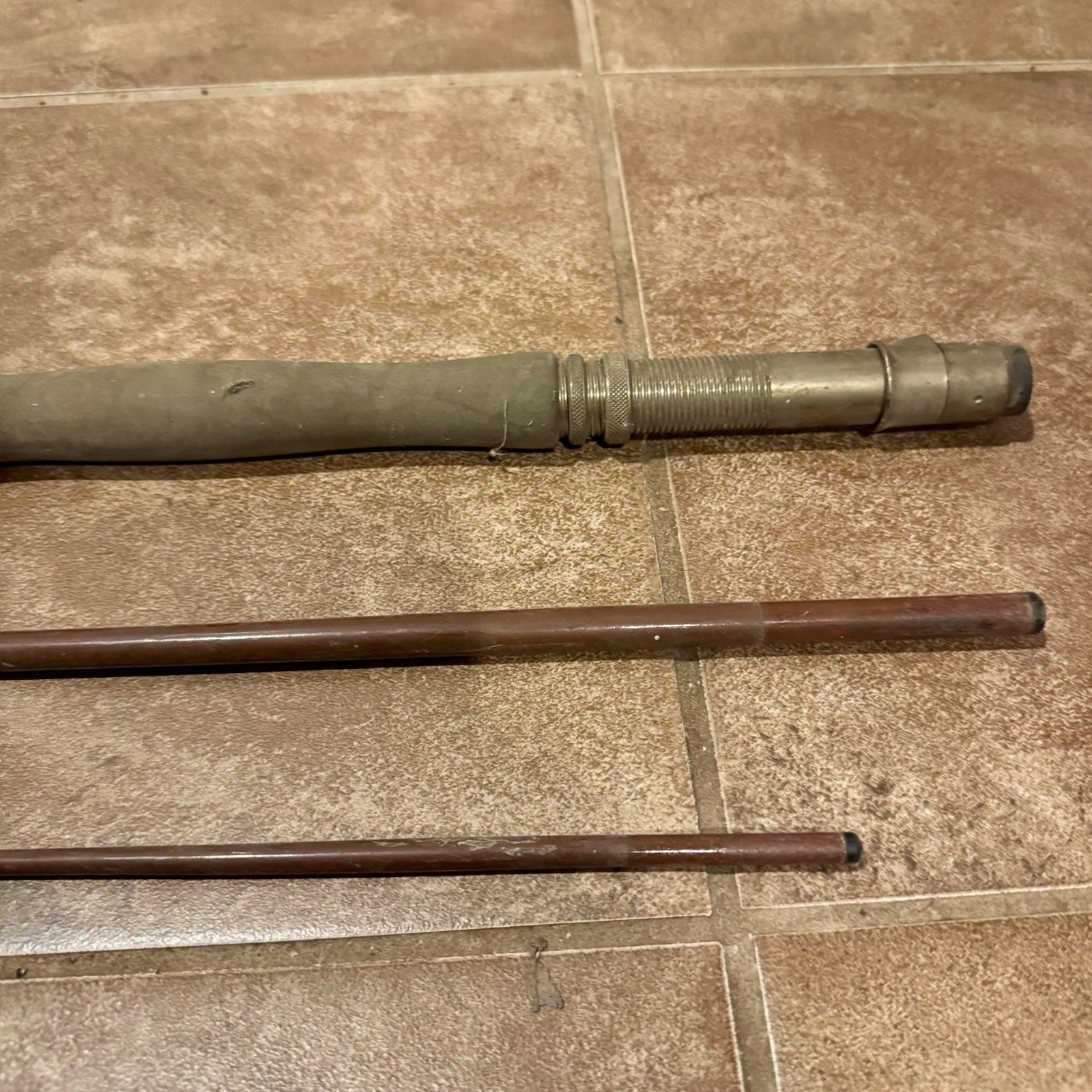Shakespeare ITCO Fiber Glass Fly Fishing Rod Pole FY 12R 8ft Long 7 8 Fiberglass