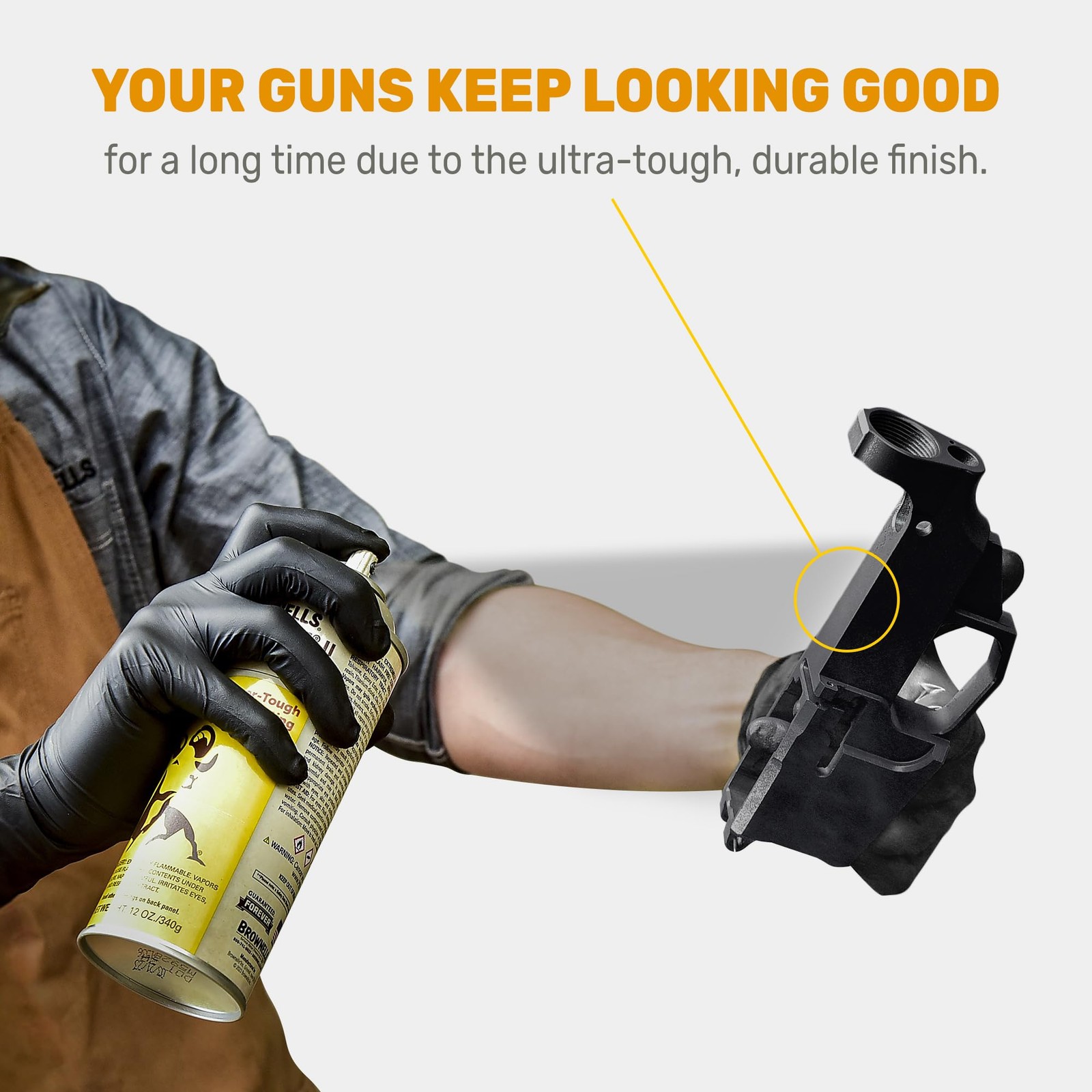 Brownells Aluma-Hyde 2 Epoxy Firearms Finish Aerosol Can Matte Black