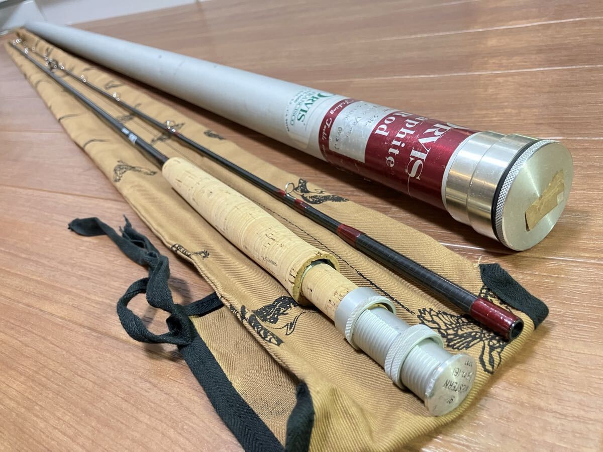 ORVIS GRAPHITE WESTERN 9′ 6 3.1/8oz Fishing Rod with Case and Bag Serial 0987