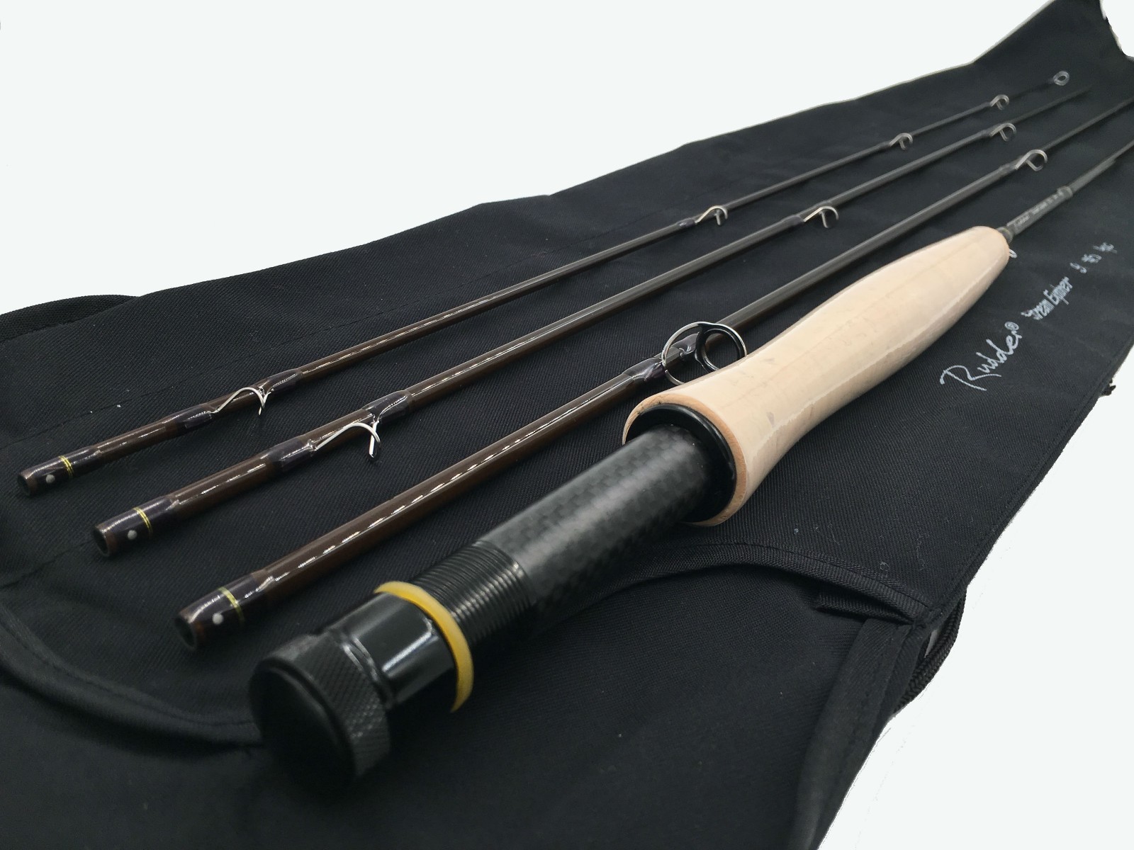 Rudder Fly Rod M Fast Action 4 Pieces 8FT 9FT Weight 4# 5# 6# Brown