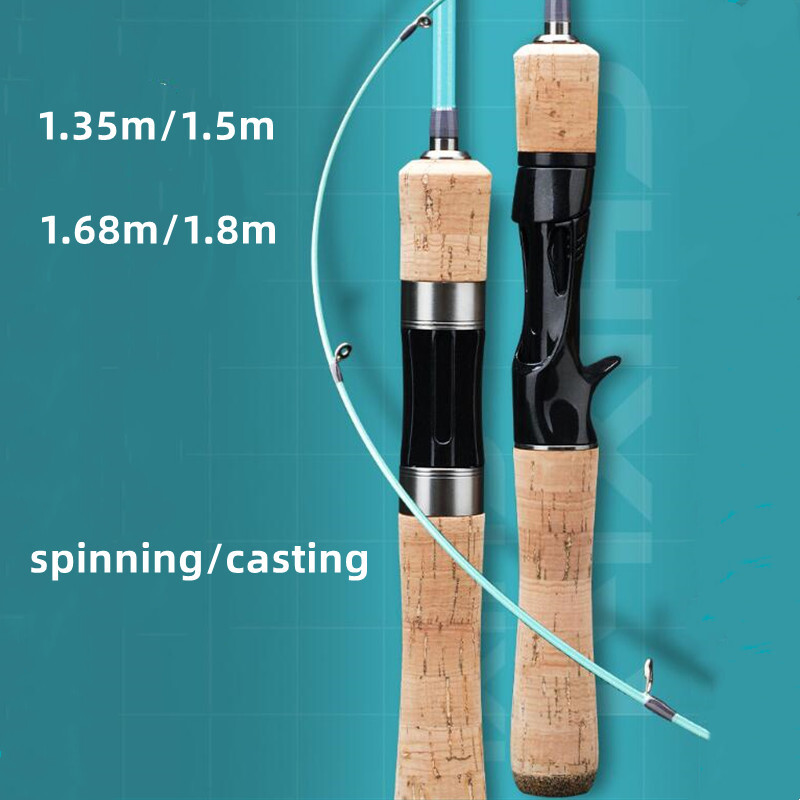 1.35M/1.5M/1.68M/1.8M Carbon Fiber Rods Spinning Poles Casting Fishing Rod Lure