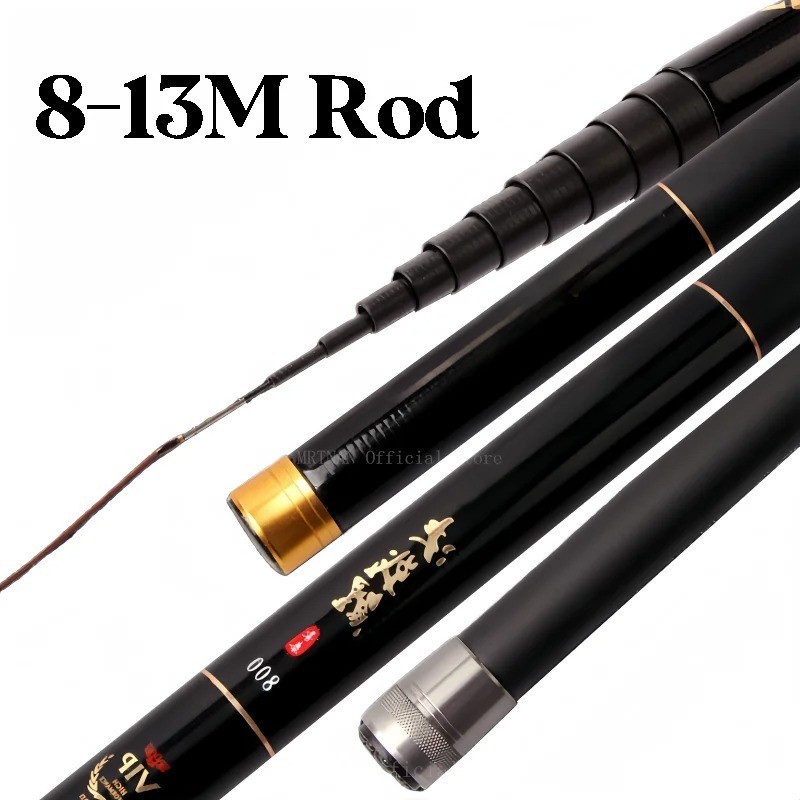 8m 9m 10m 11m 12m 13m Telescopic Fishing Rods Carbon Fiber Stream Rod Ultralight