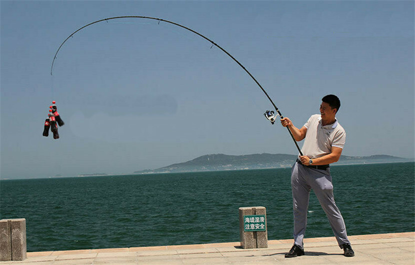 High Strength Carbon Fibre 3 Sections Surf Rods Casting Weight:100-300g