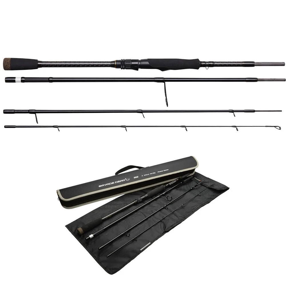 Savage Gear SG2 4-Piece Medium Travel Spinning Rod With Travel Case