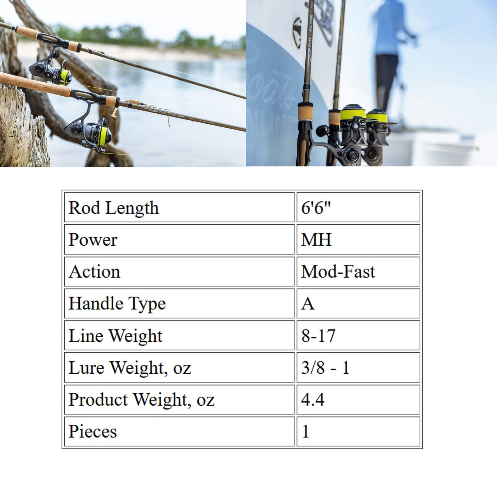 TFO Professional 6ft6in MH 1-Piece Casting Rod (PC-665-1)