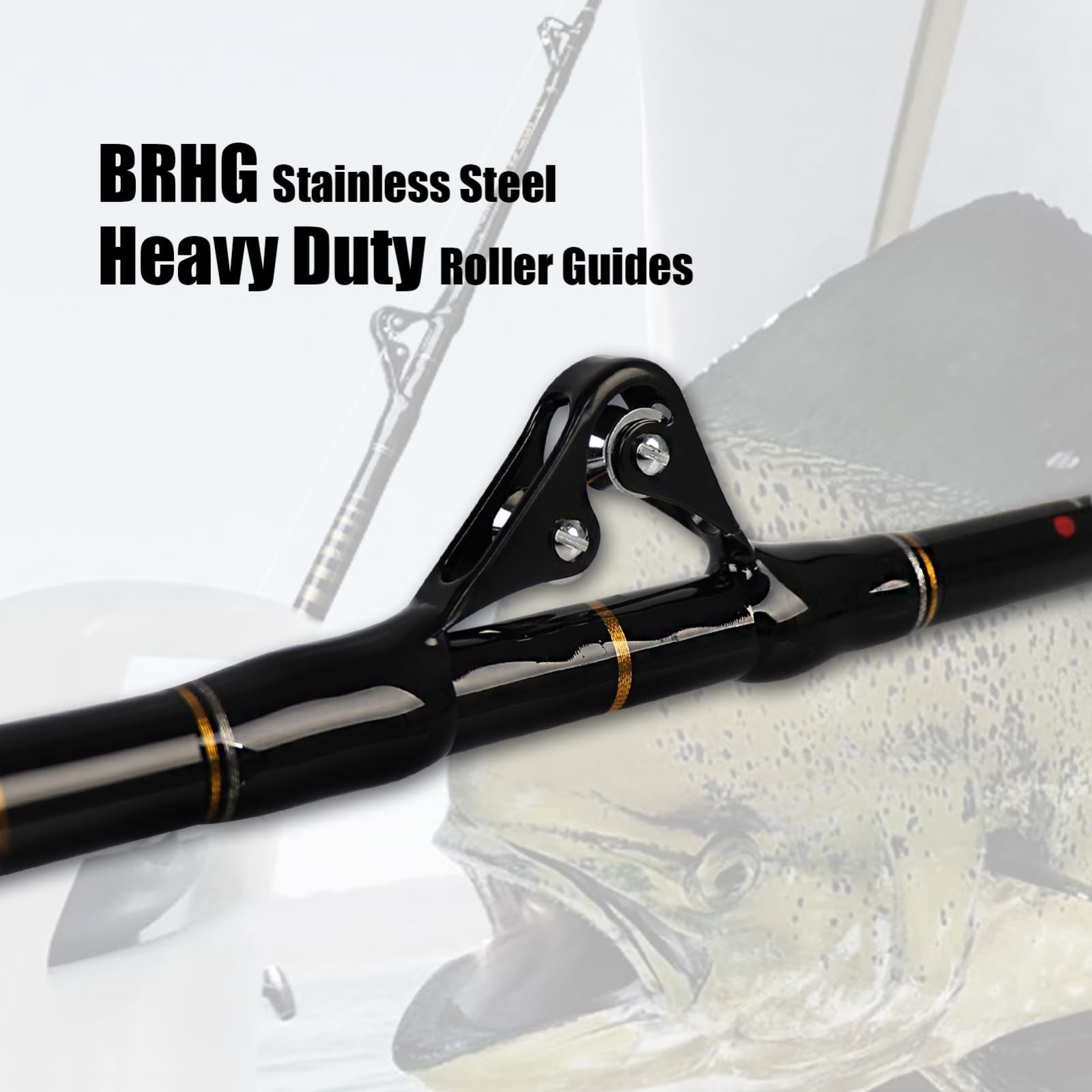 6ft Saltwater Trolling Rod – Big Game Fishing Pole for Offshore Boat Use