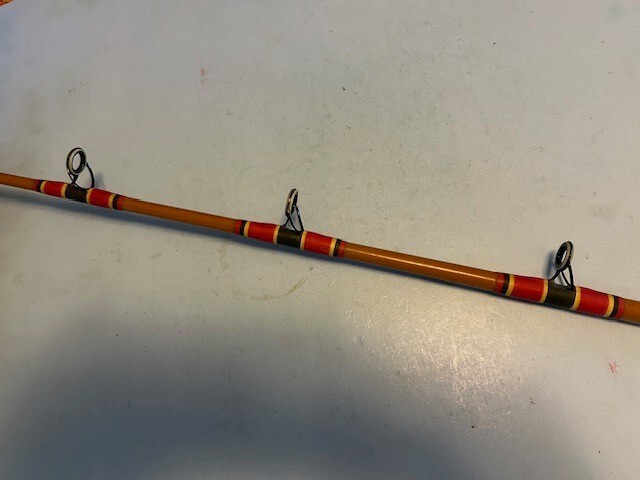CUSTOM SABRE 7 FOOT 3 INCH 30 TO 80 POUND MARLIN CASTER CONVENTIONAL FISHING ROD